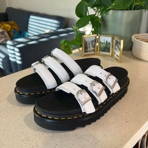 White Triple Strap Dr. Martens